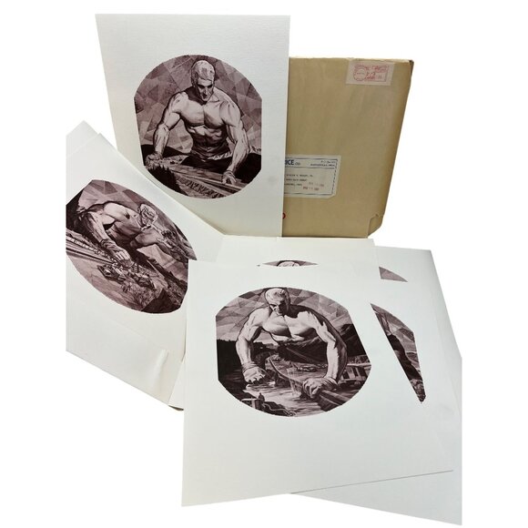 H.C. Price Co. 1961 Construction Advertising Art Prints Collection Set of 6 - Picture 1 of 7